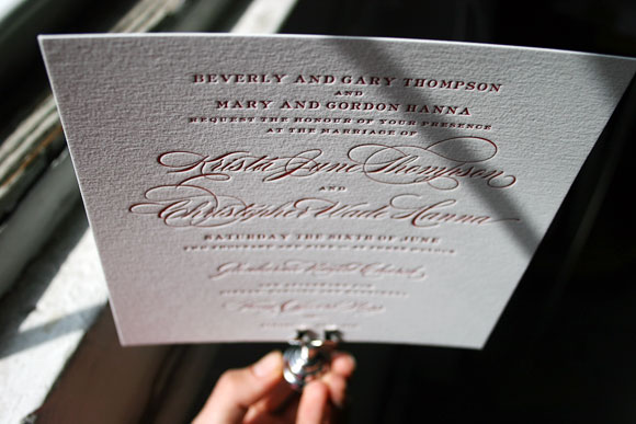 Deveril Letterpress Wedding Invitation Deveril Letterpress Wedding Invitation