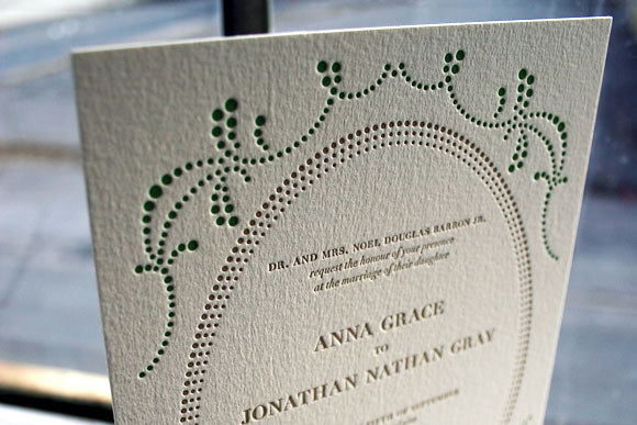Cartoccio Letterpress Wedding Invitation