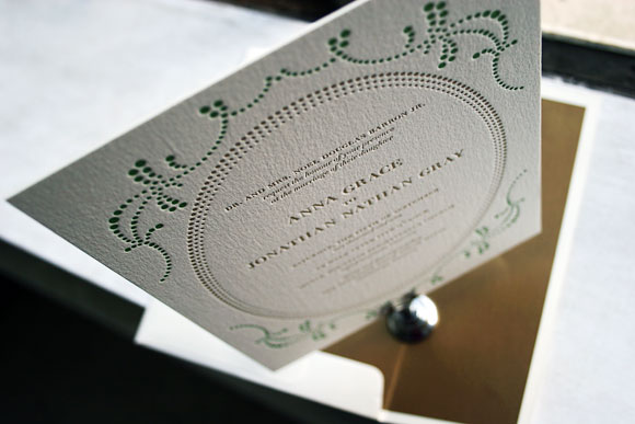 Cartoccio Letterpress Wedding Invitation