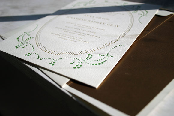 Cartoccio Letterpress Wedding Invitation
