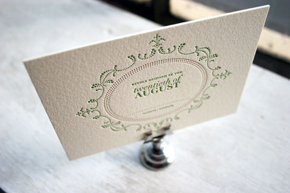 Cartoccio Letterpress Reply Card