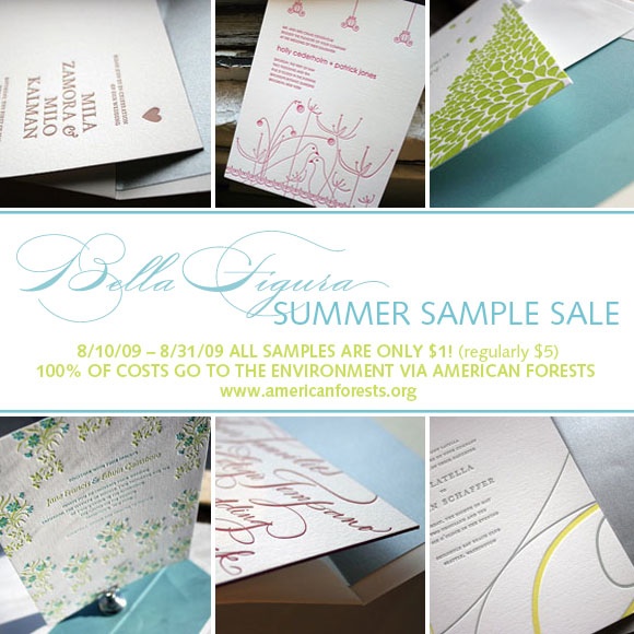 Letterpress Sample Sale to Benefit American Forests Letterpress Sample Sale to Benefit American Forests