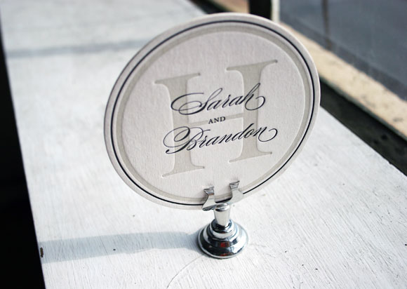 Monogram Letterpress Coasters