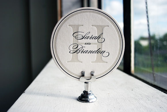 Monogram Letterpress Coasters
