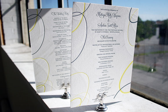Letterpress Wedding Program