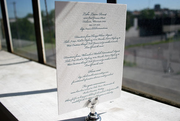 Mimosa Letterpress Travel Info Card by Bella Figura Mimosa Letterpress Travel Info Card by Bella Figura