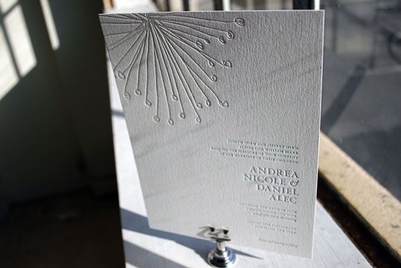Buttonpom Letterpress Wedding Invitations by Bella Figura Buttonpom Letterpress Wedding Invitations by Bella Figura