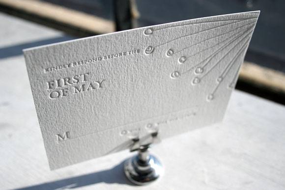 Buttonpom Letterpress Wedding Invitations by Bella Figura Buttonpom Letterpress Wedding Invitations by Bella Figura