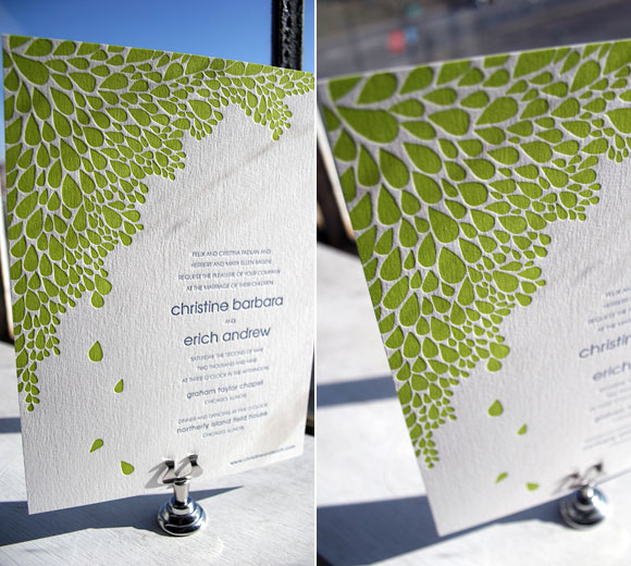 Dewdrop Letterpress Wedding Invitation by Bella Figura Dewdrop Letterpress Wedding Invitation by Bella Figura