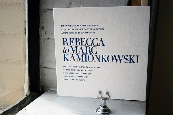 Irving Letterpress Wedding Invitations by Bella Figura