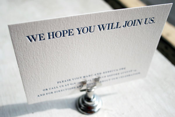 Irving Letterpress Reply Card by Bella Figura