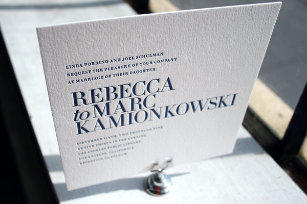 Irving Letterpress Wedding Invitations by Bella Figura