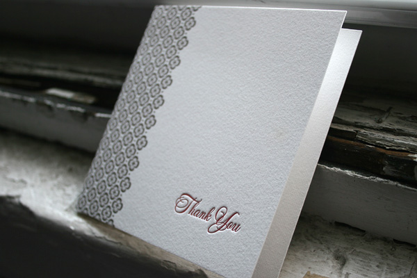 Majorca Letterpress Thank You Card by Bella Figura Majorca Letterpress Thank You Card by Bella Figura