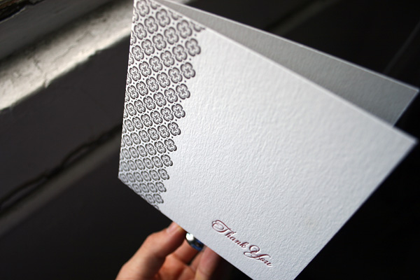 Majorca Letterpress Thank You Card by Bella Figura Majorca Letterpress Thank You Card by Bella Figura