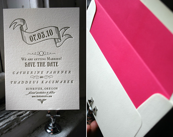 Bradford Letterpress Save the Date by Bella Figura