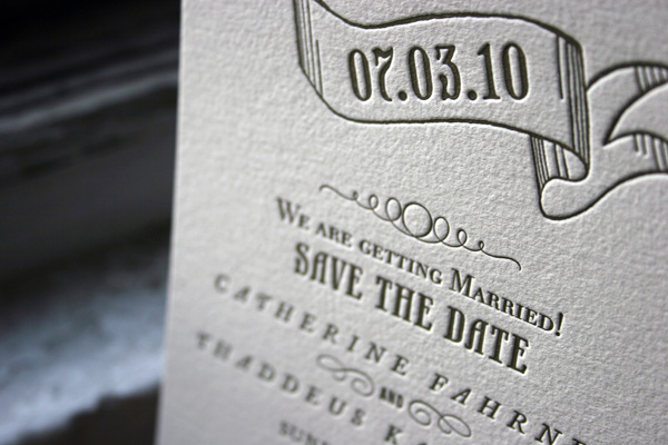 Bradford Letterpress Save the Date by Bella Figura