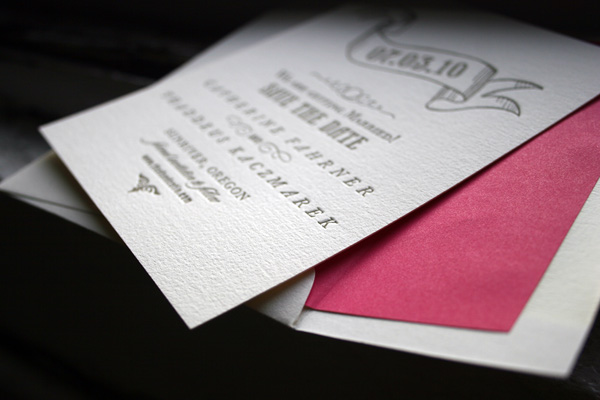 Bradford Letterpress Save the Date by Bella Figura