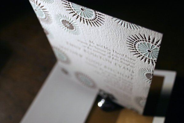 Soleil Letterpress Wedding Invitation by Bella Figura"