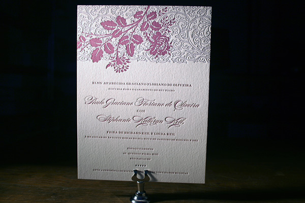 Tuileries Letterpress Invitations by Bella Figura