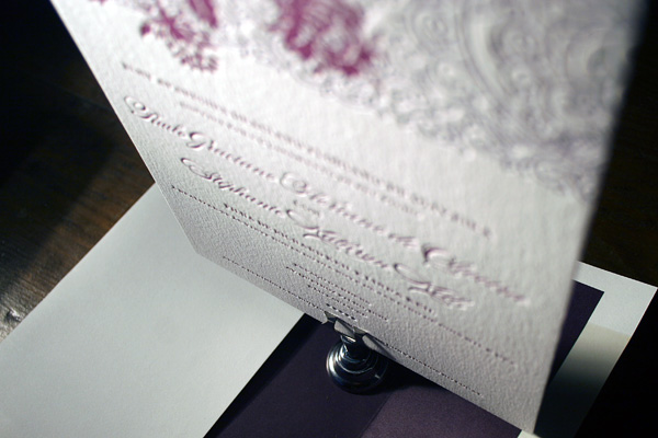 Tuileries Letterpress Invitations by Bella Figura