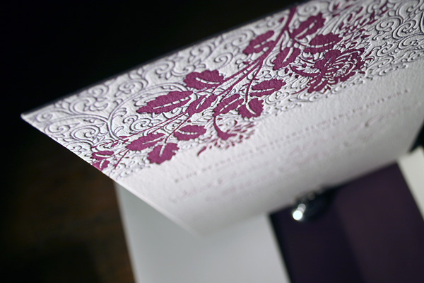 Tuileries Letterpress Invitations by Bella Figura
