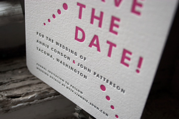 Letterpress Save the Dates by Bella Figura Letterpress Save the Dates by Bella Figura