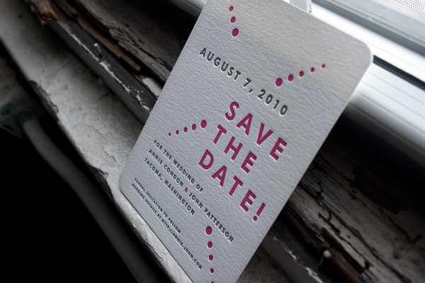 Letterpress Save the Dates by Bella Figura Letterpress Save the Dates by Bella Figura