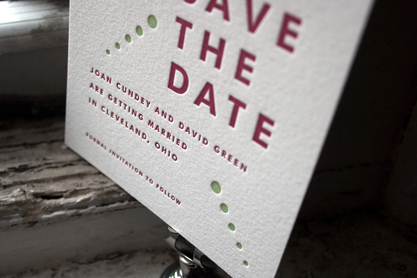 Letterpress Save the Dates by Bella Figura Letterpress Save the Dates by Bella Figura