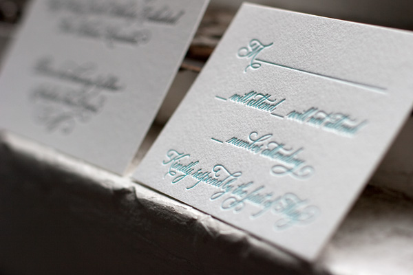 Victoria Calligraphy Letterpress Reply Card by Bella Figura Victoria Calligraphy Letterpress Reply Card by Bella Figura