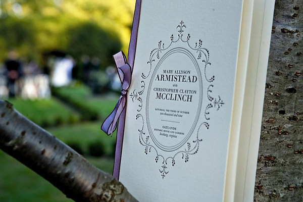 Letterpress Wedding Ceremony Program