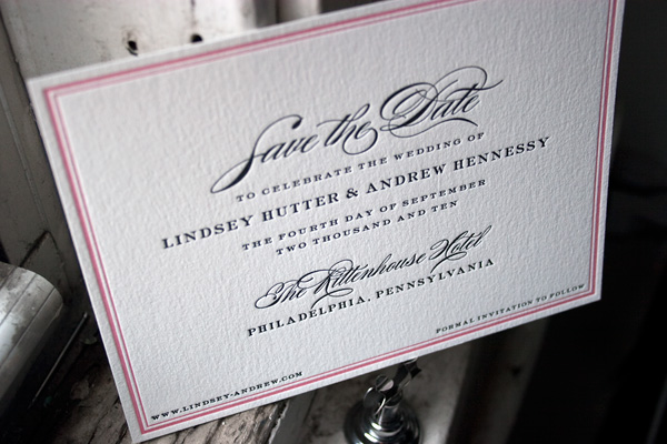 Deveril Letterpress Save the Date