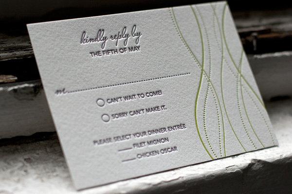 Lana Letterpress Reply Card Lana Letterpress Reply Card