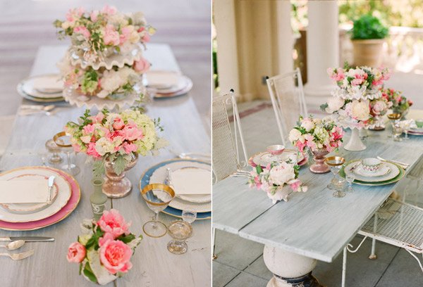 pink-white-rose-centerpieces