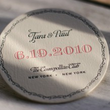 vintage_pink&black_letterpress_wedding_coasters vintage_pink&black_letterpress_wedding_coasters