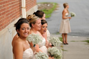 champagne-bridesmaid-dresses-babys-breath-bouquets