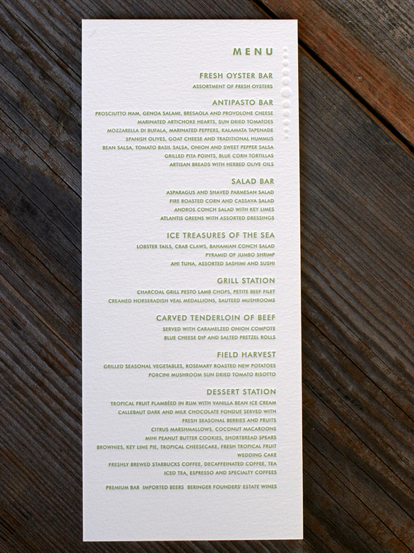BellaFigura_GreenLetterpress_ChampagneMenu
