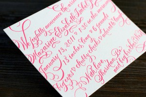 Hotpink_NewCalligraphy_BabyAnnouncement Hotpink_NewCalligraphy_BabyAnnouncement
