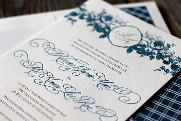 delambre-classic-custom-letterpress-invitation-1 mediterranean and pewter invitation