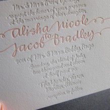 string-calligraphy-custom-letterpress-invitation-1 Shell String Calligraphy
