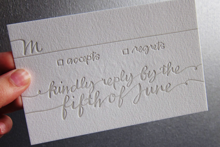 String Calligraphy postcard pale gray