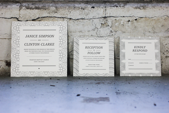 custom letterpress wedding invitations