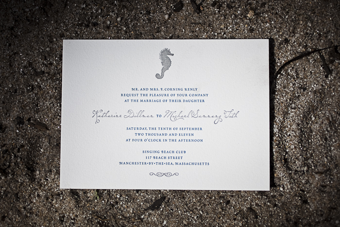 nautical letterpress wedding invitations