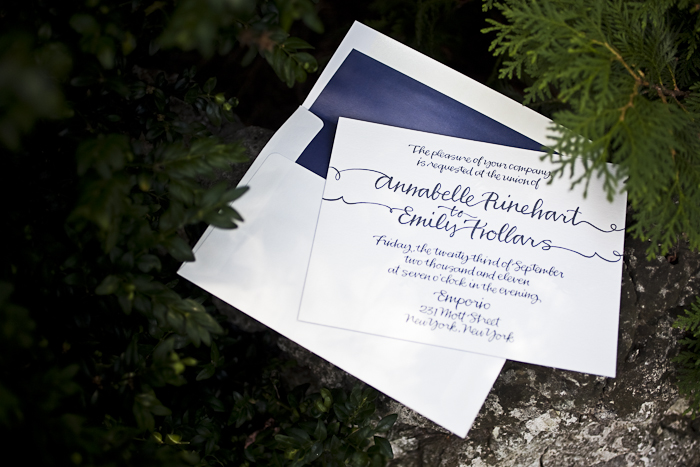 hand calligraphy letterpress wedding invitations