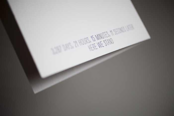 timeless letterpress wedding program