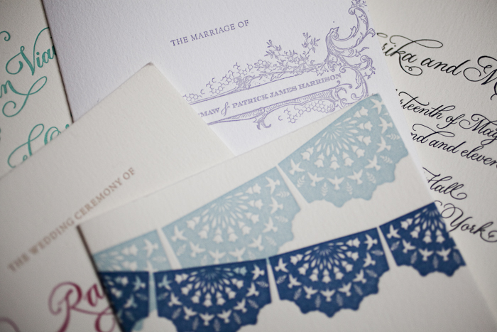 classic letterpress wedding programs
