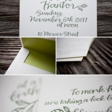 surprise letterpress calligraphy birthday invitations
