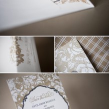 Delambre-grid modern romantic calligraphy letterpress save the dates