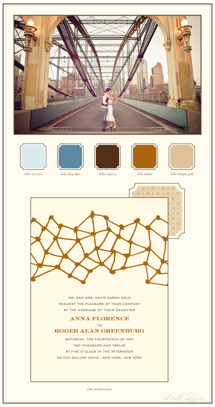 urbanly chic letterpress wedding invitations