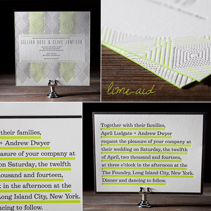 BellaFigura-limeaid-ink Lime-aid, a yellow-green neon ink, is a new letterpress ink color from Bella Figura for 2012