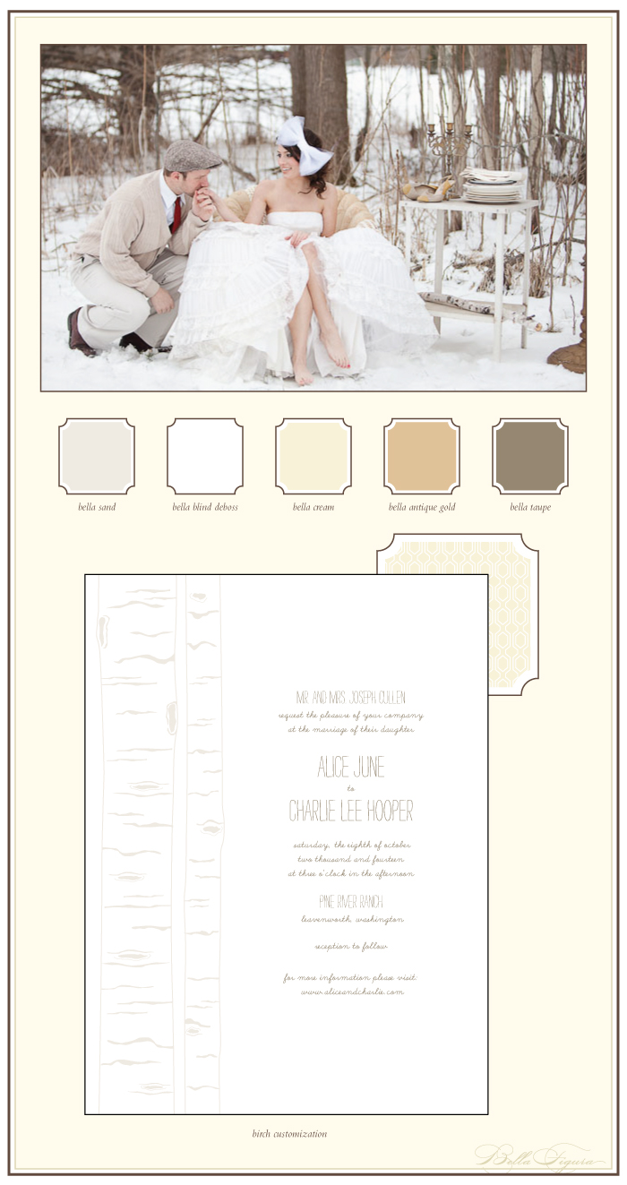 birch-cutomization winter inspired lettepress design suggestions